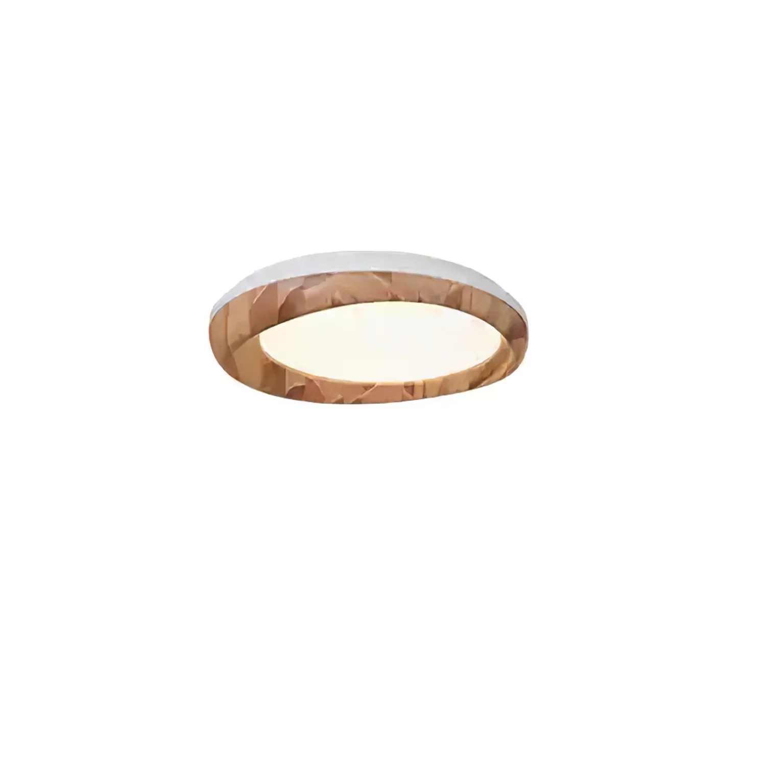 Потолочный светильник Zenova Wood  - ∅45см x 12см, черный, дерево, теплый свет