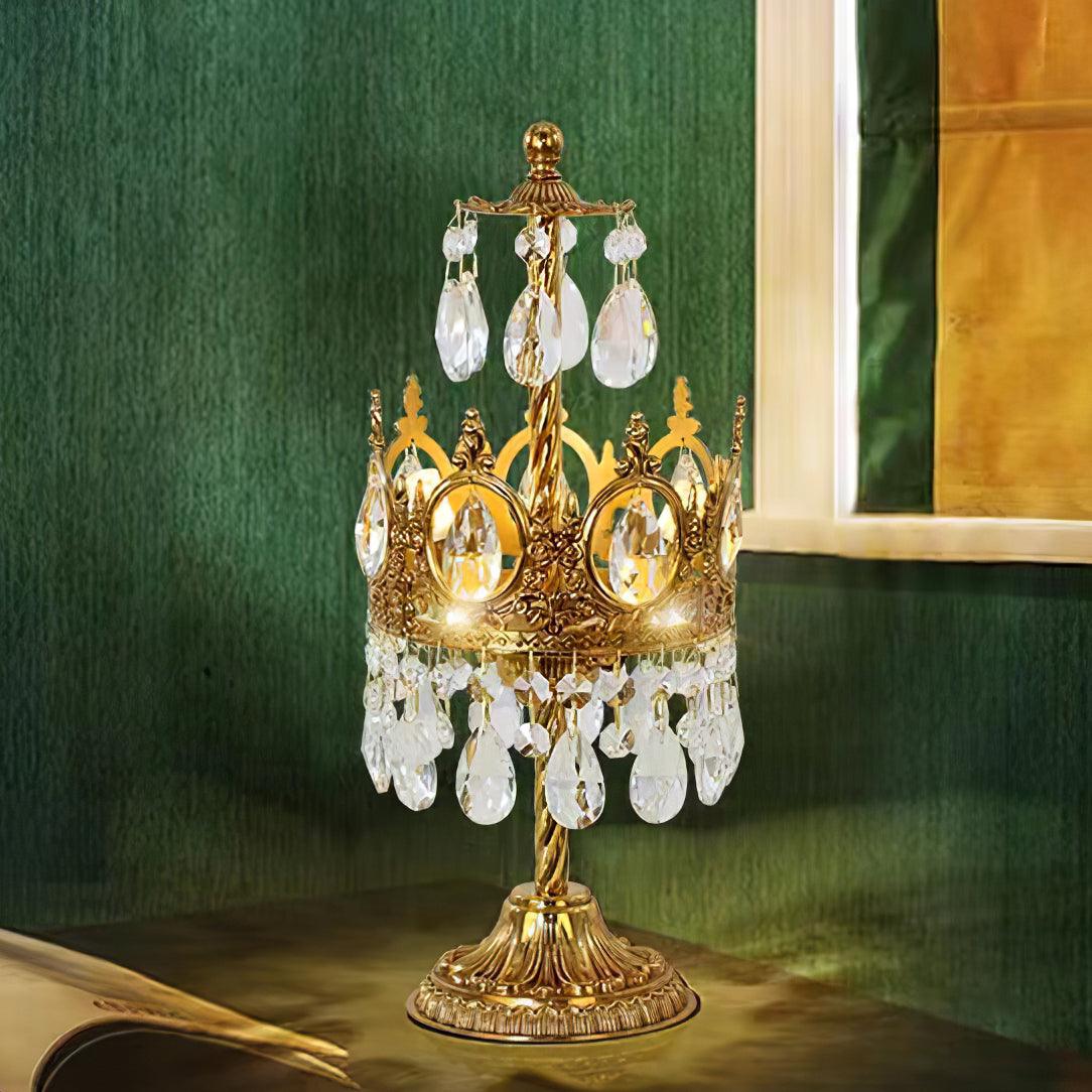 Настольный светильник Vintage Crystal - ∅20см x 45см, медное покрытие