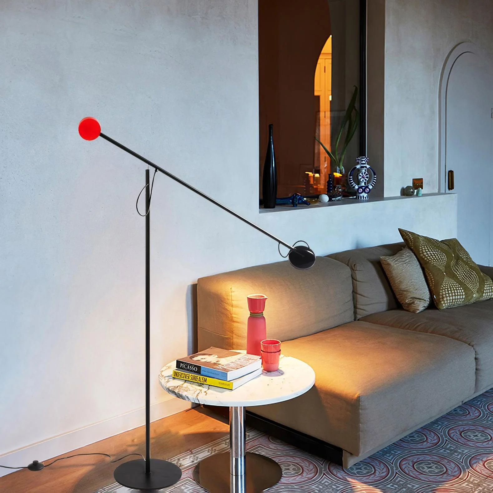 Precision Movement Floor Lamp - W 47.2″ x H 66.9″ / W 120cm x H 170cm / Warm White / AU plug