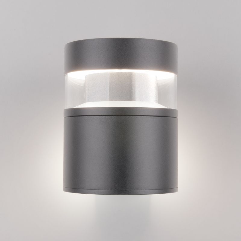 Уличный настенный светильник Elektrostandard 1530 TECHNO LED / Светильник садово-парковый серый