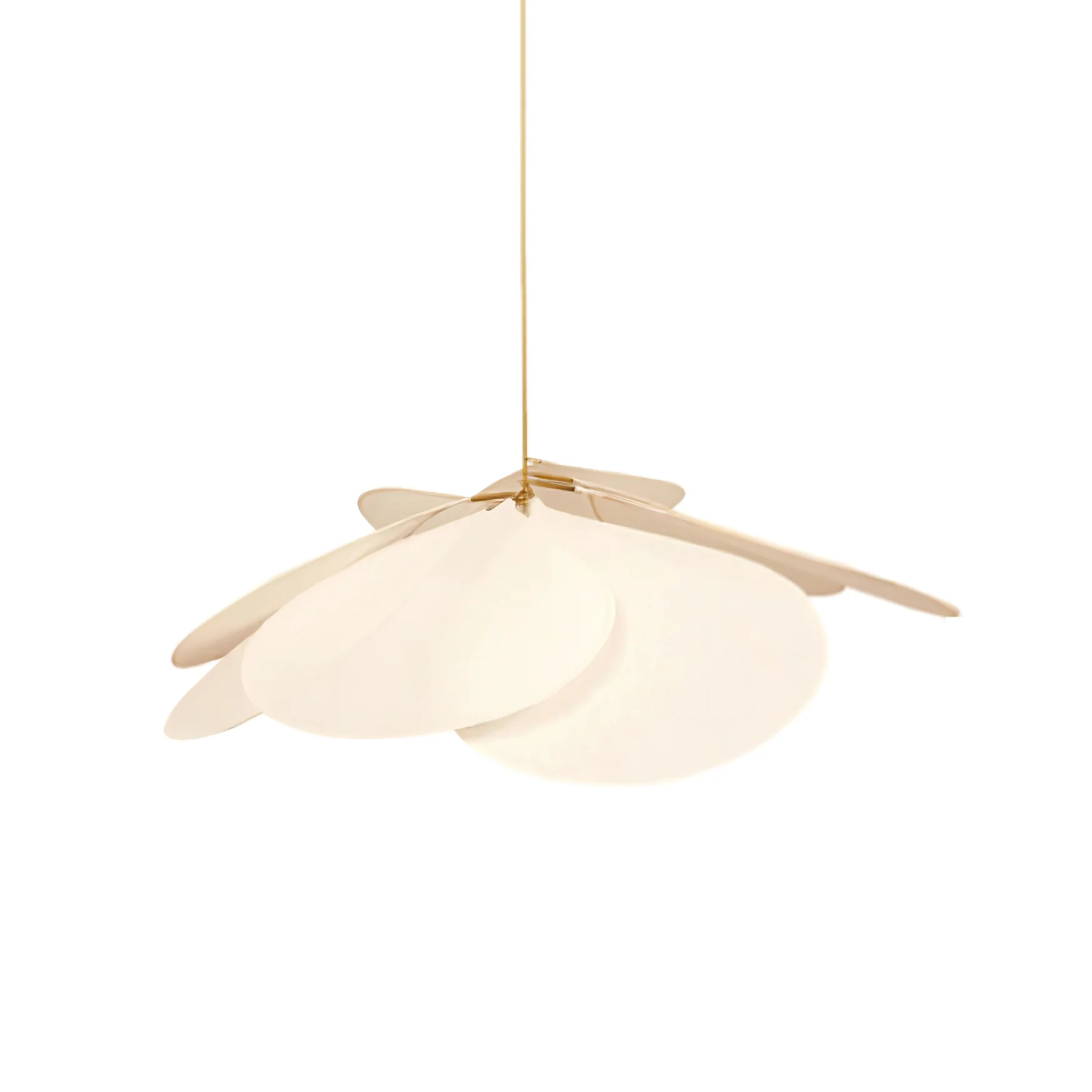 Подвесной светильник Precieuse Petals - ∅80см x 30см, винный красный, золотой, модель 11