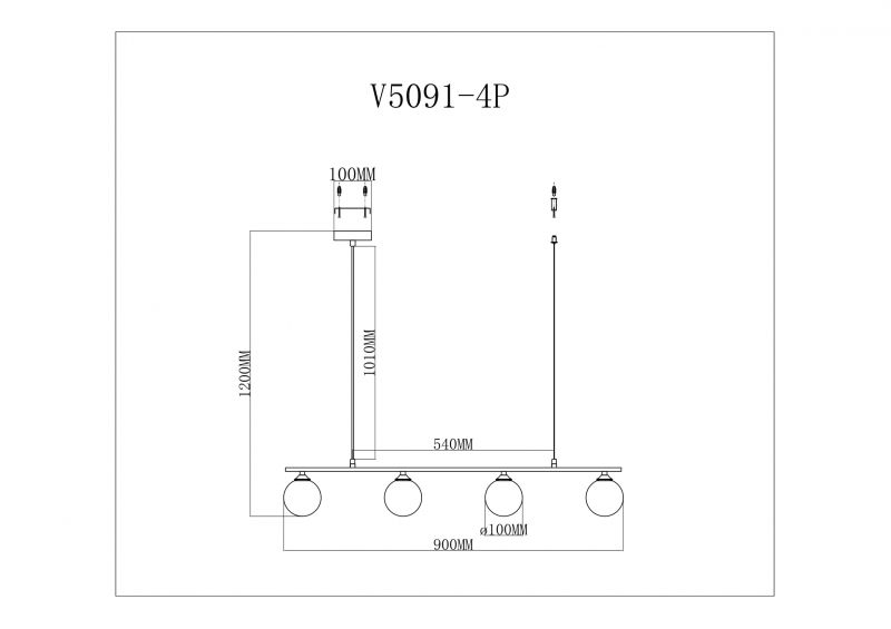Светильник Moderli V5091-4P