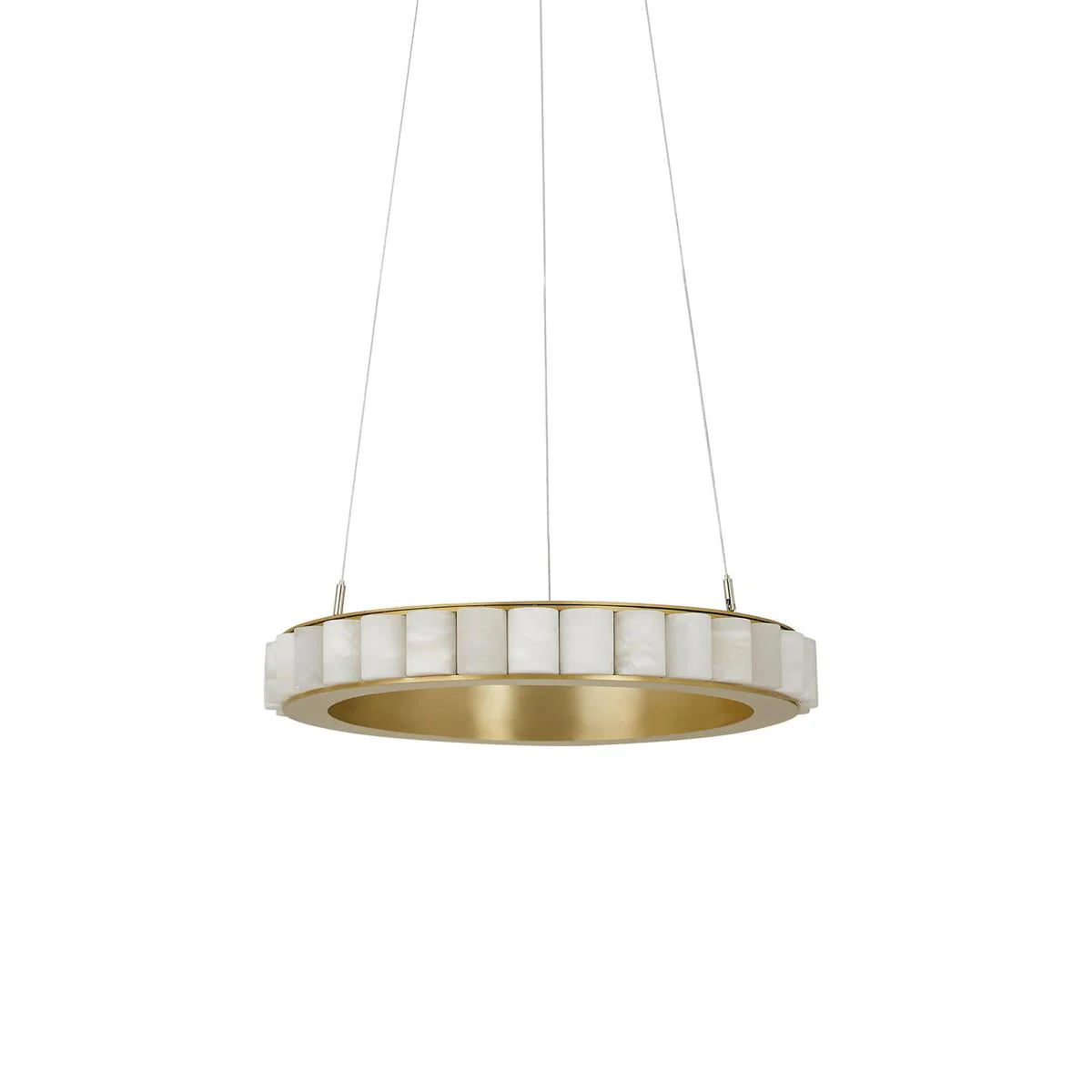 Люстра Alabaster Avalon Halo - ∅60см x 8см, черный, теплый свет