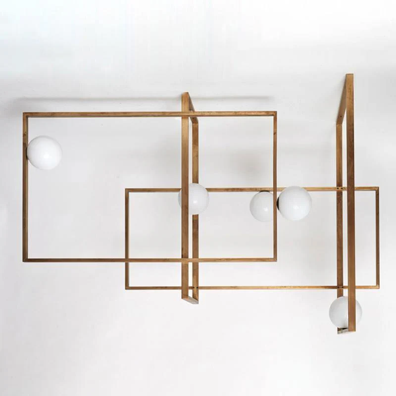 Потолочный светильник Mondrian Glass - 120см x 35см x 50см, медь