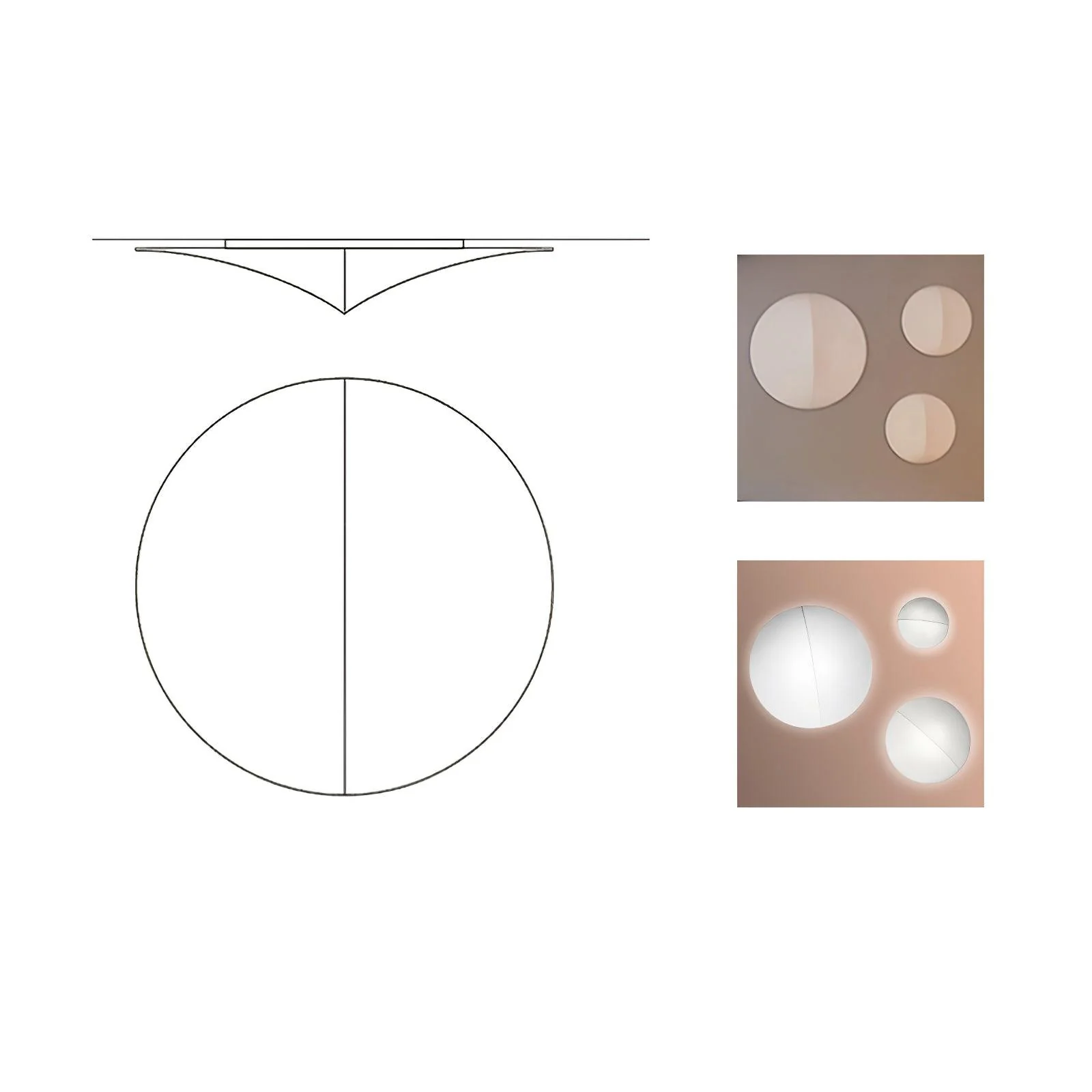 Настенный светильник Geometric Series - квадрат, 100см x 100см, белый, теплый свет