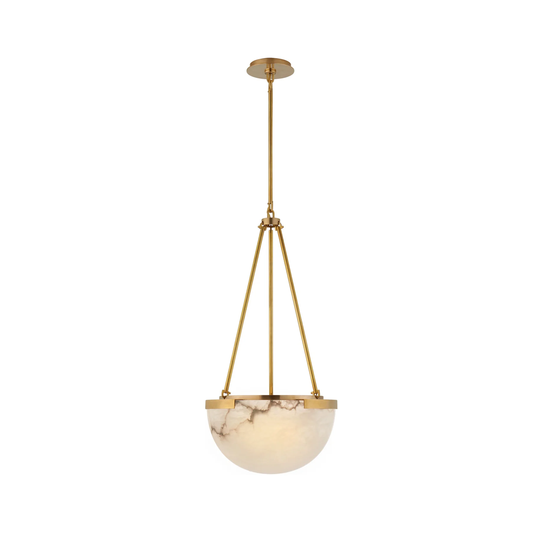Люстра Istar Alabaster - ∅38см x 79см, золотой, белый, теплый свет