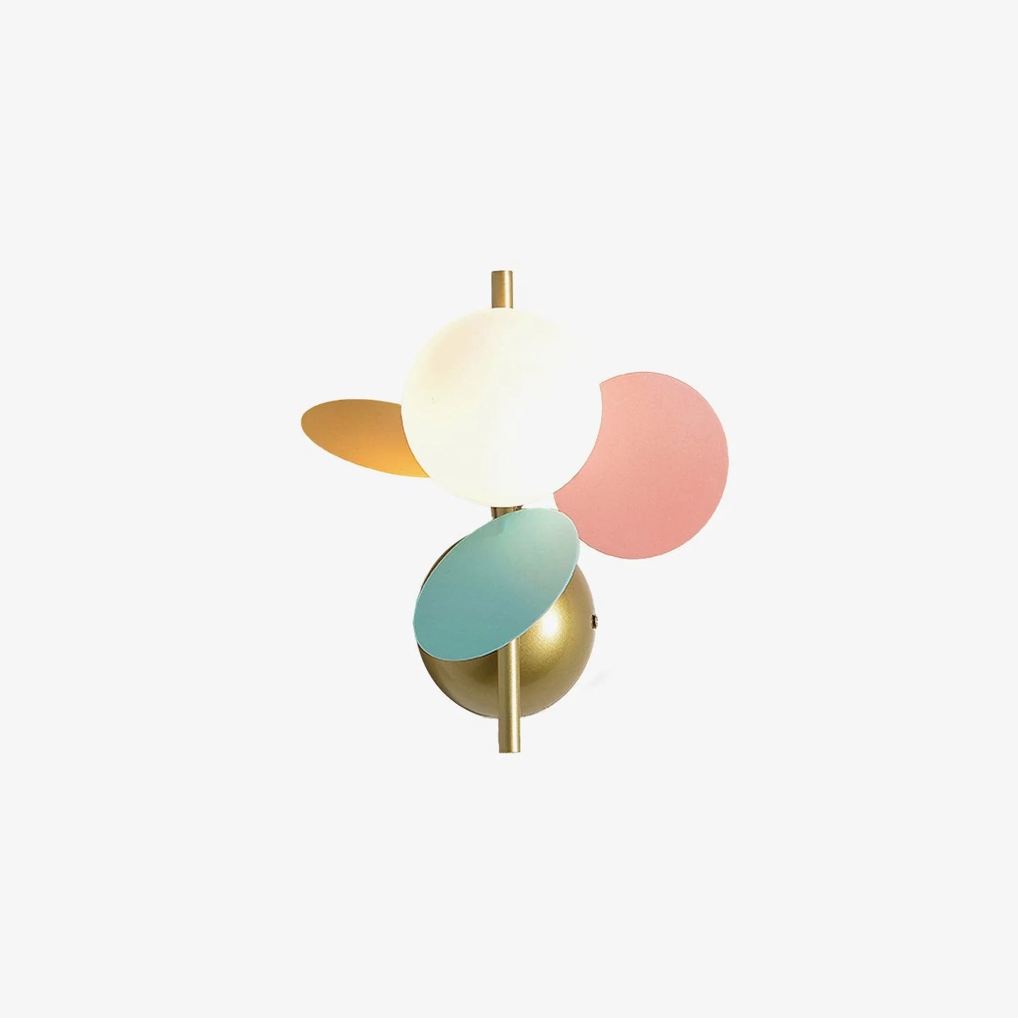 Round Macaron Wall Lamp - Set of 2 / Grey
