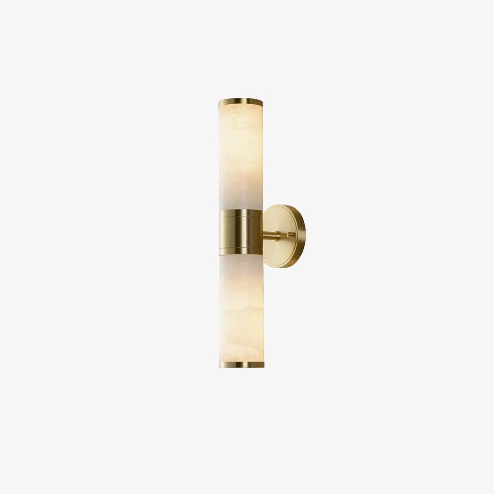Настенный светильник Lampatron Alabaster - ∅8см x 48см, золотой, белый