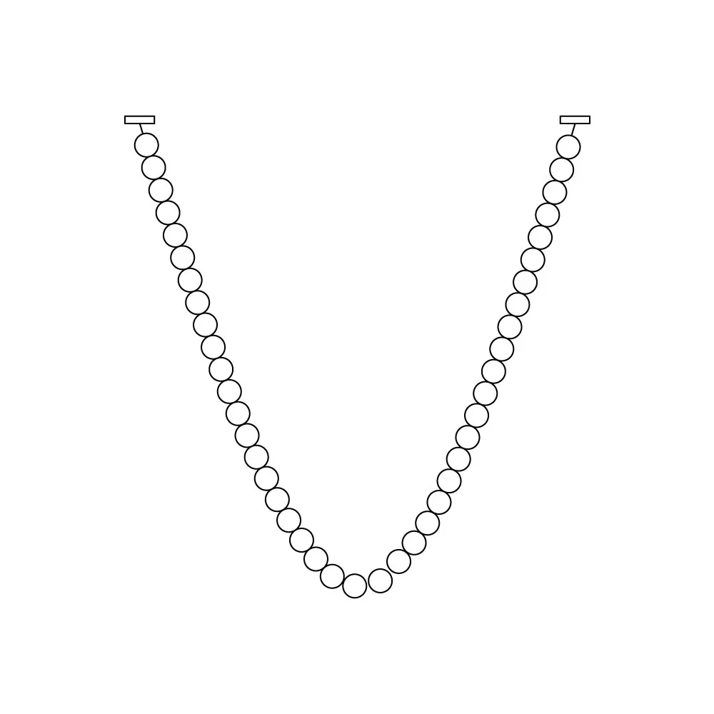 Люстра Pearl Necklace Balls - 23 плафона ∅10см x 250см, золотой, белый, пульт ДУ, диммер