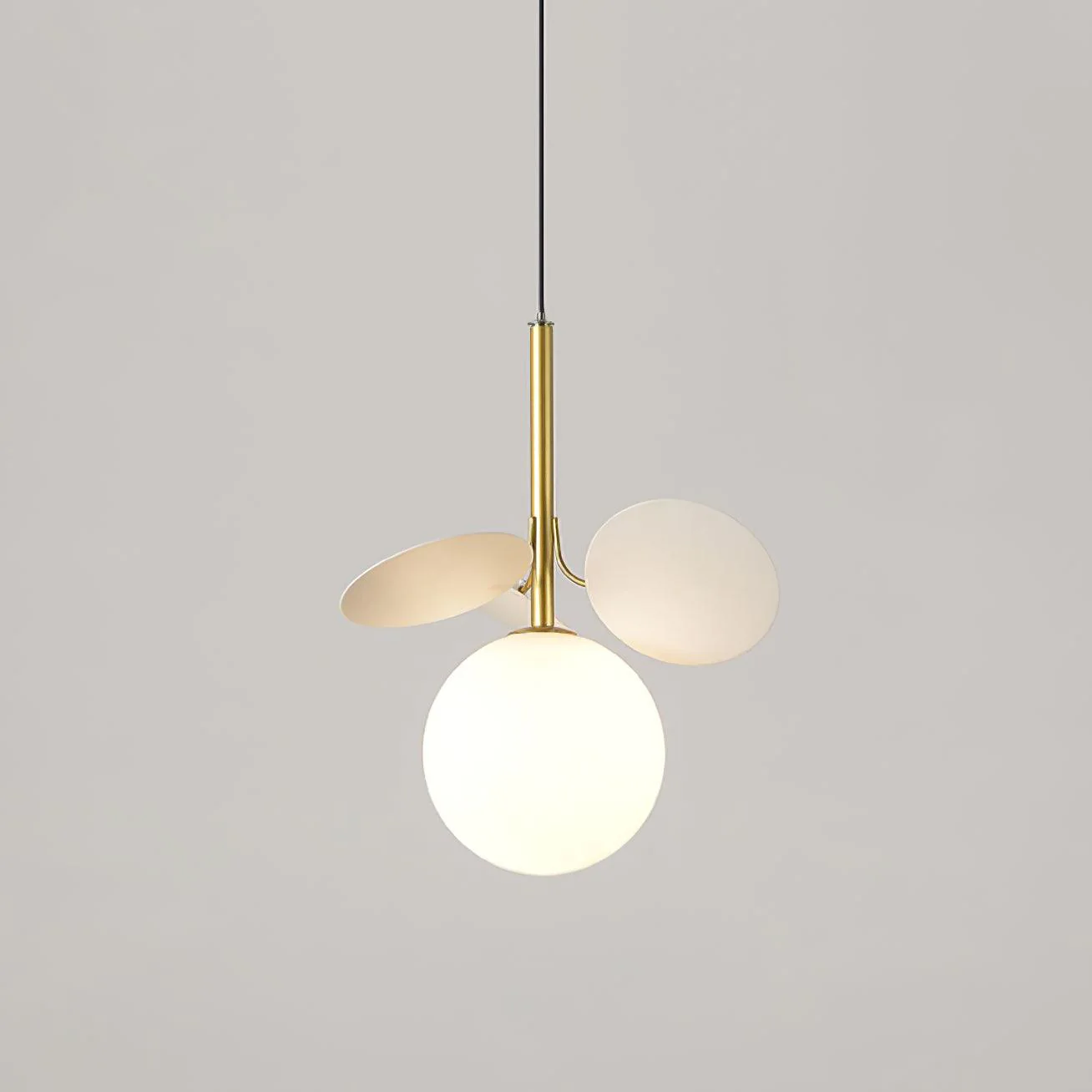 Подвесной светильник Blanca - ∅20см x 22см, золотой, серый