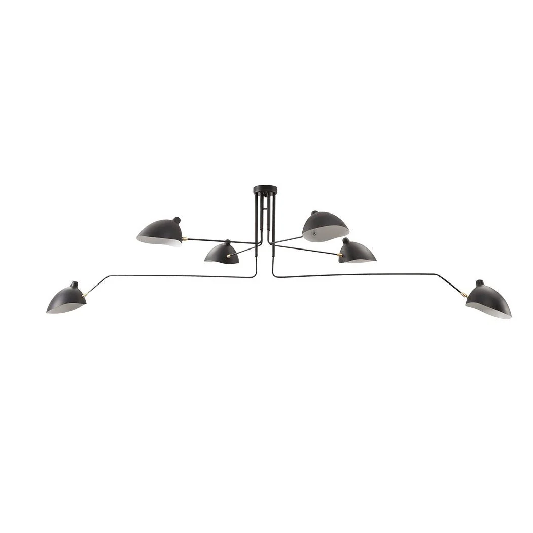Потолочный светильник Serge Mouille A - 3 плафона 150см x 32см, черный