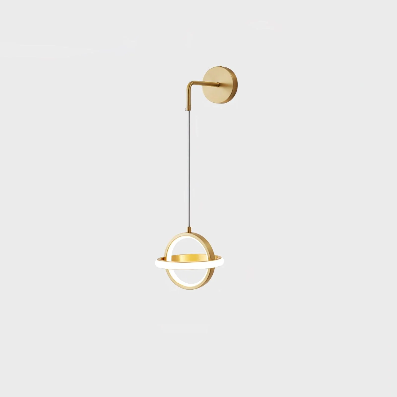Oval Brass Wall Light - W 7.1″ x H 13.8″ Set of 2 / Brass / Three-color changing light