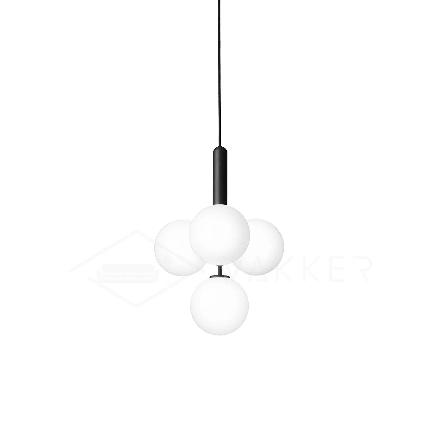 Подвесной светильник Luminae - 3 подвеса ∅20см x 150см, золотой, белый