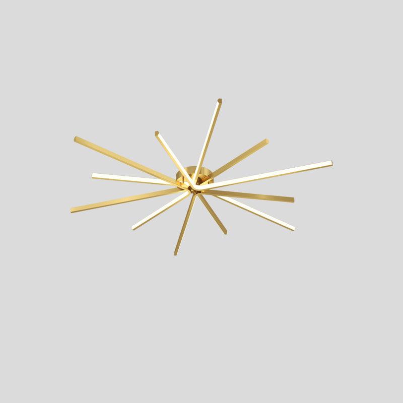 Потолочный светильник Brass Starbursts - ∅100см х 15см, черный, белый, 3000-6500К