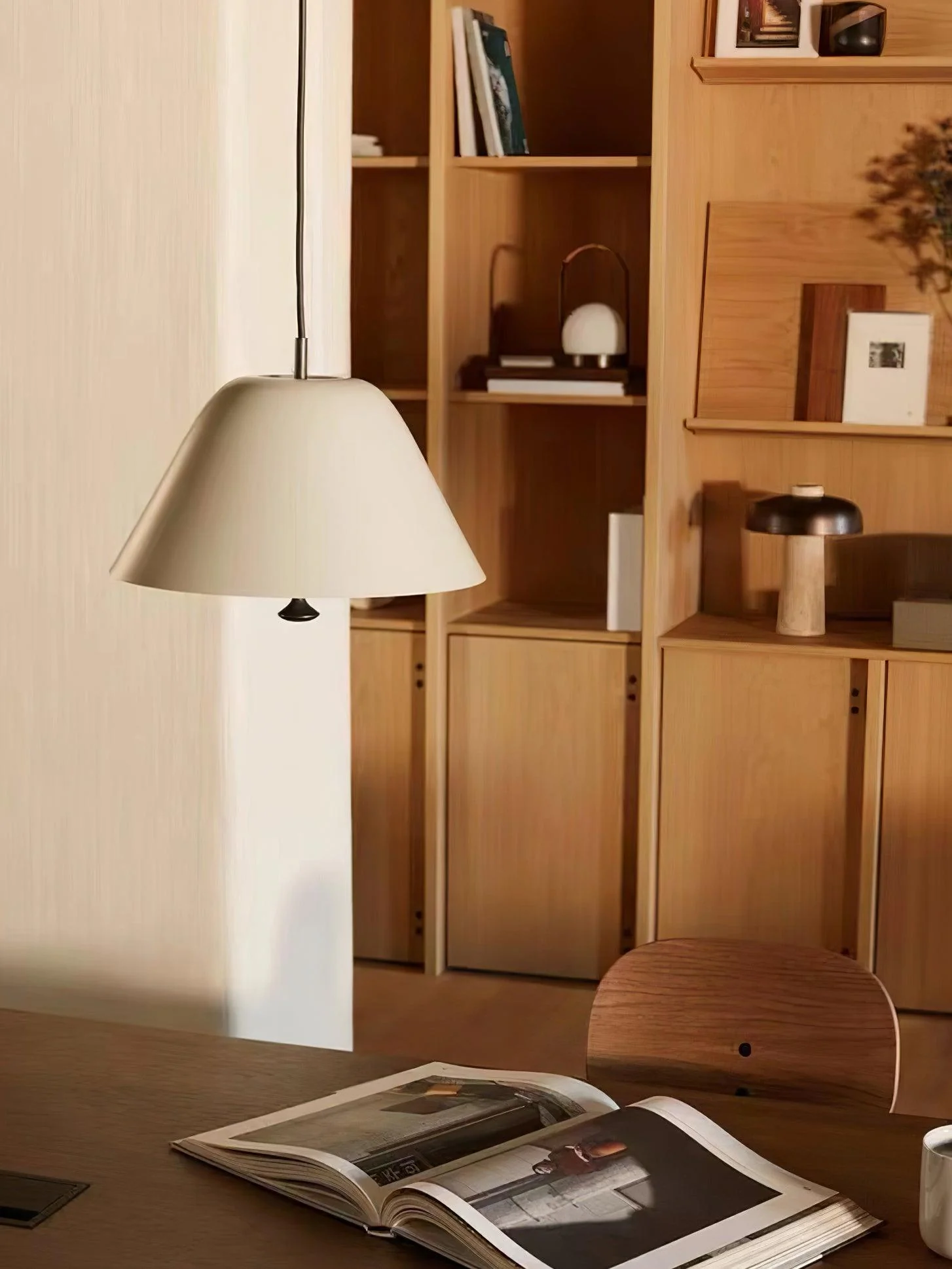 Подвесной светильник Minimalist - ∅28см x 150см, белый, черный