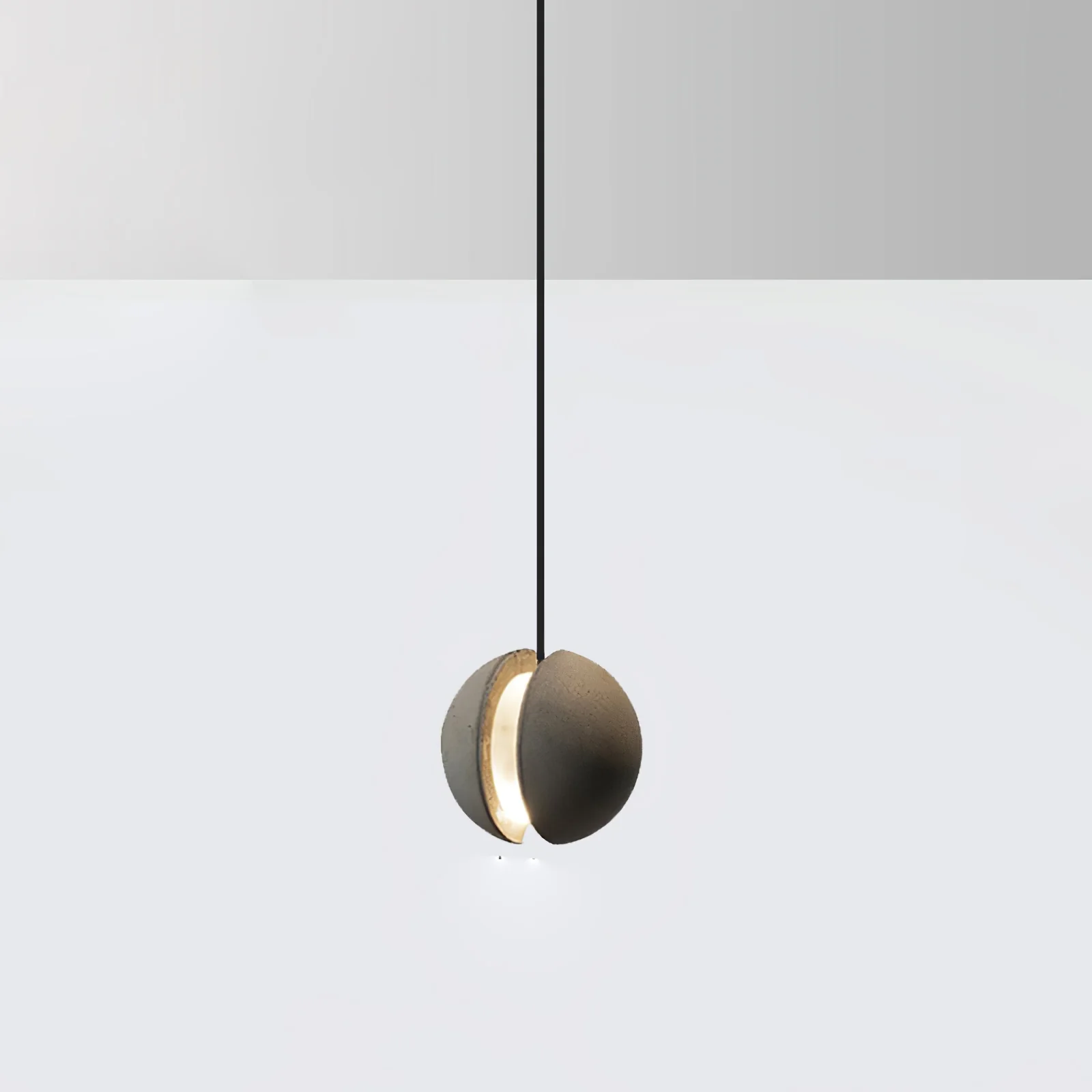Подвесной светильник Moon Concrete - 2 плафона ∅24см x 150см, серый
