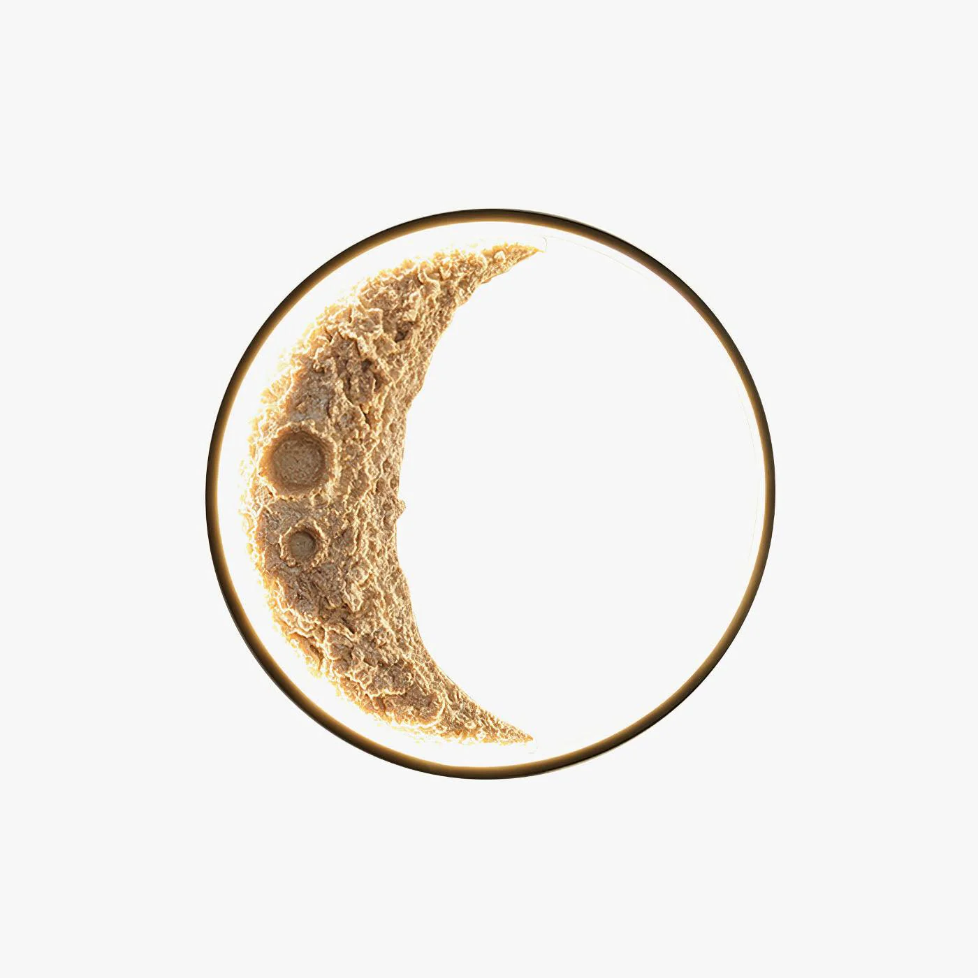 Moon Wall Lamp - Set of 2 ∅ 31.5″ x H 31.5″ / Black+White / Warm Light