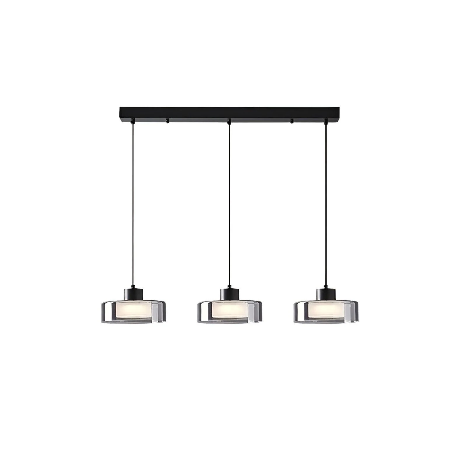 Подвесной светильник Quartet of Light Glass  - модель D Small - ∅70см x 150см, черный, дымчато-серый, 3000-6500К