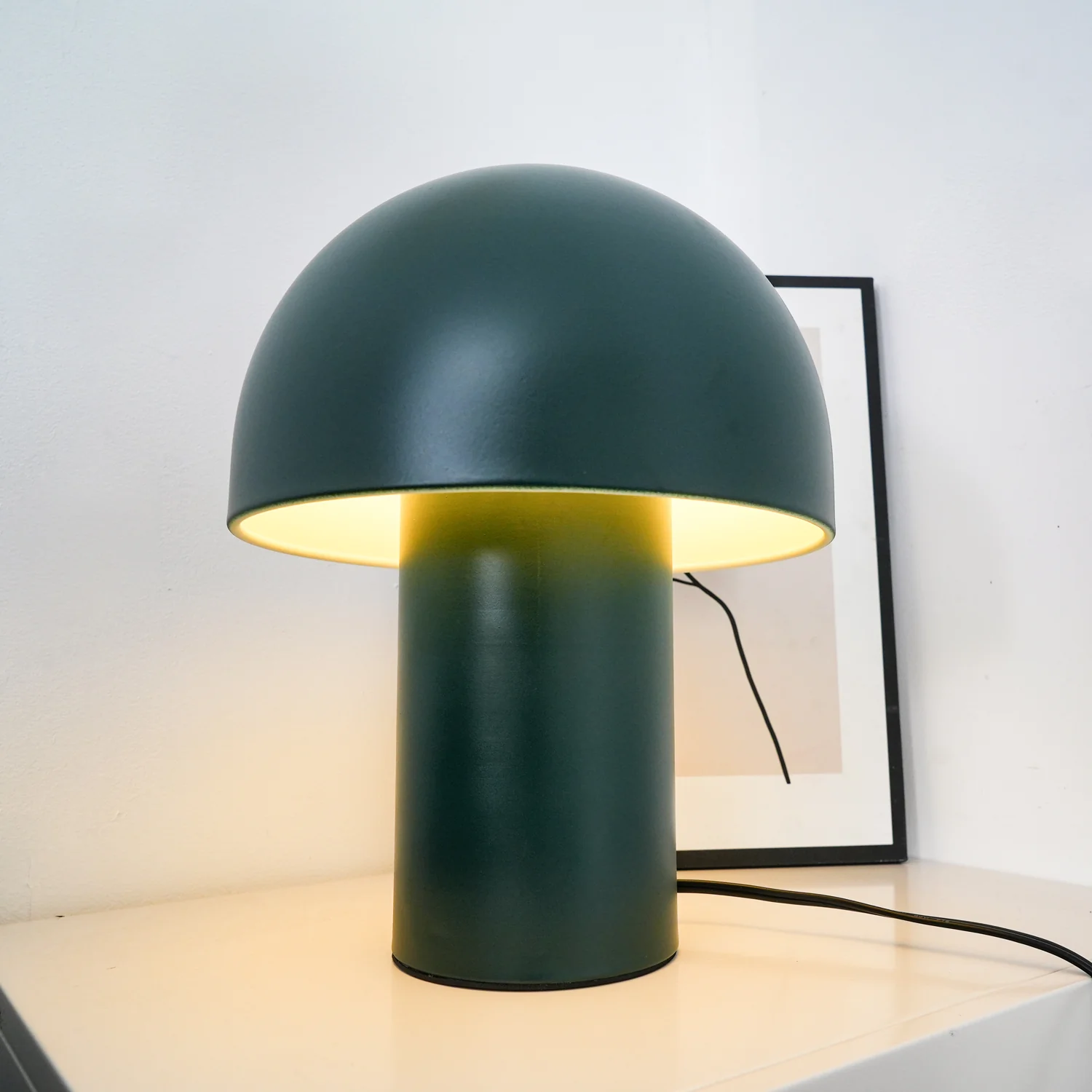 Mushroom Umbrella Table Lamp - ∅ 7.9″ x H 11.4″ / Dia 20cm x H 29cm / Orange / US plug