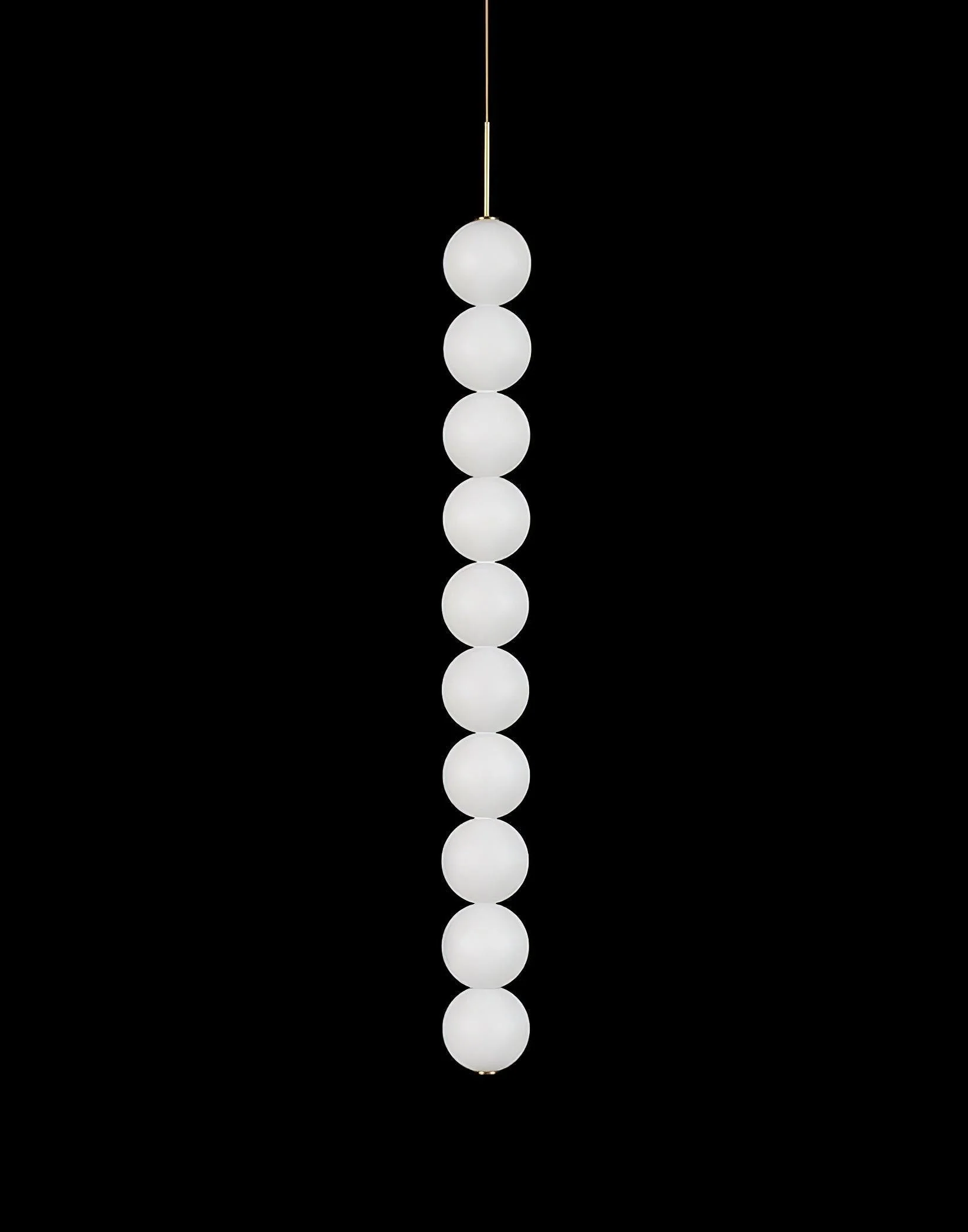 Подвесной светильник Abacus - 1 подвес, ∅10см x 60см, золотой, теплый свет