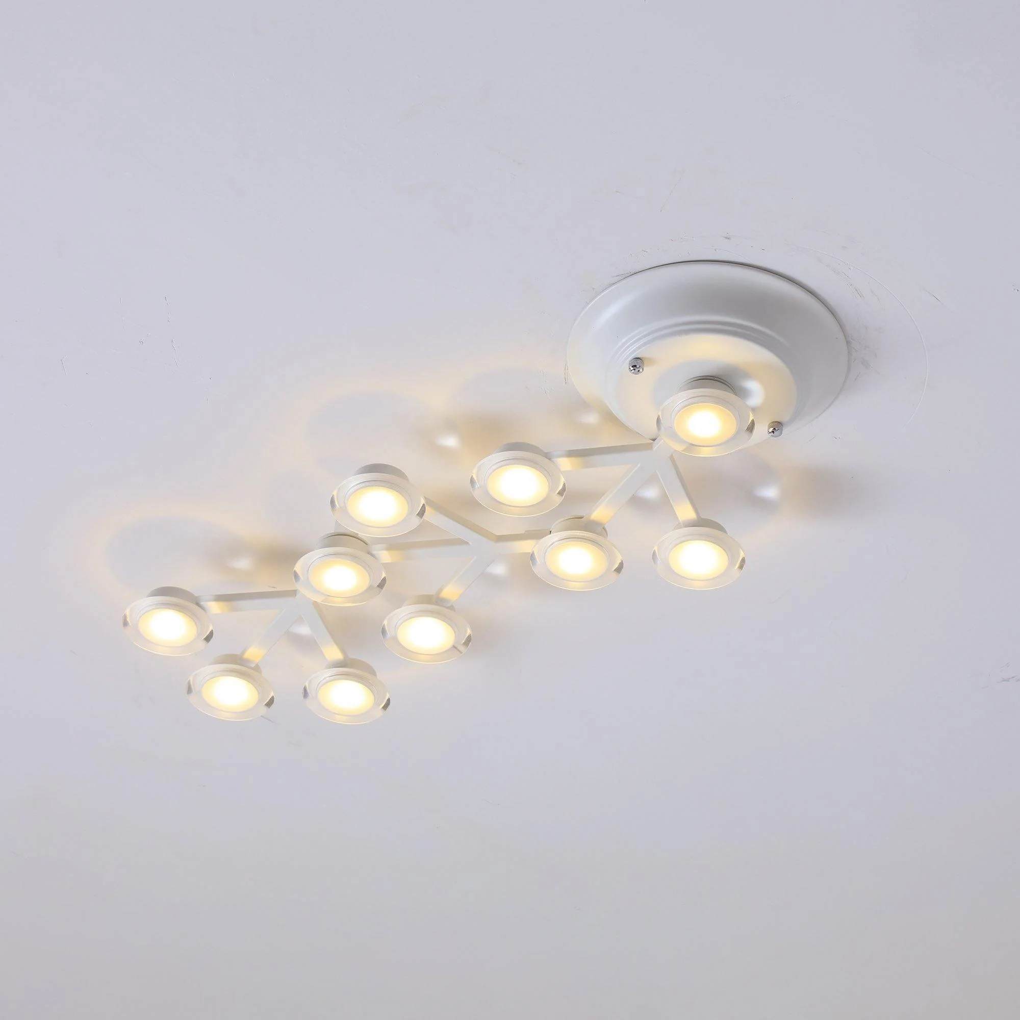 Потолочный светильник LED Net - 37 источников света 145см x 73см, черный, холодный свет