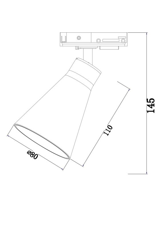 Трековый светильник Maytoni Virar TR022-1-GU10-B
