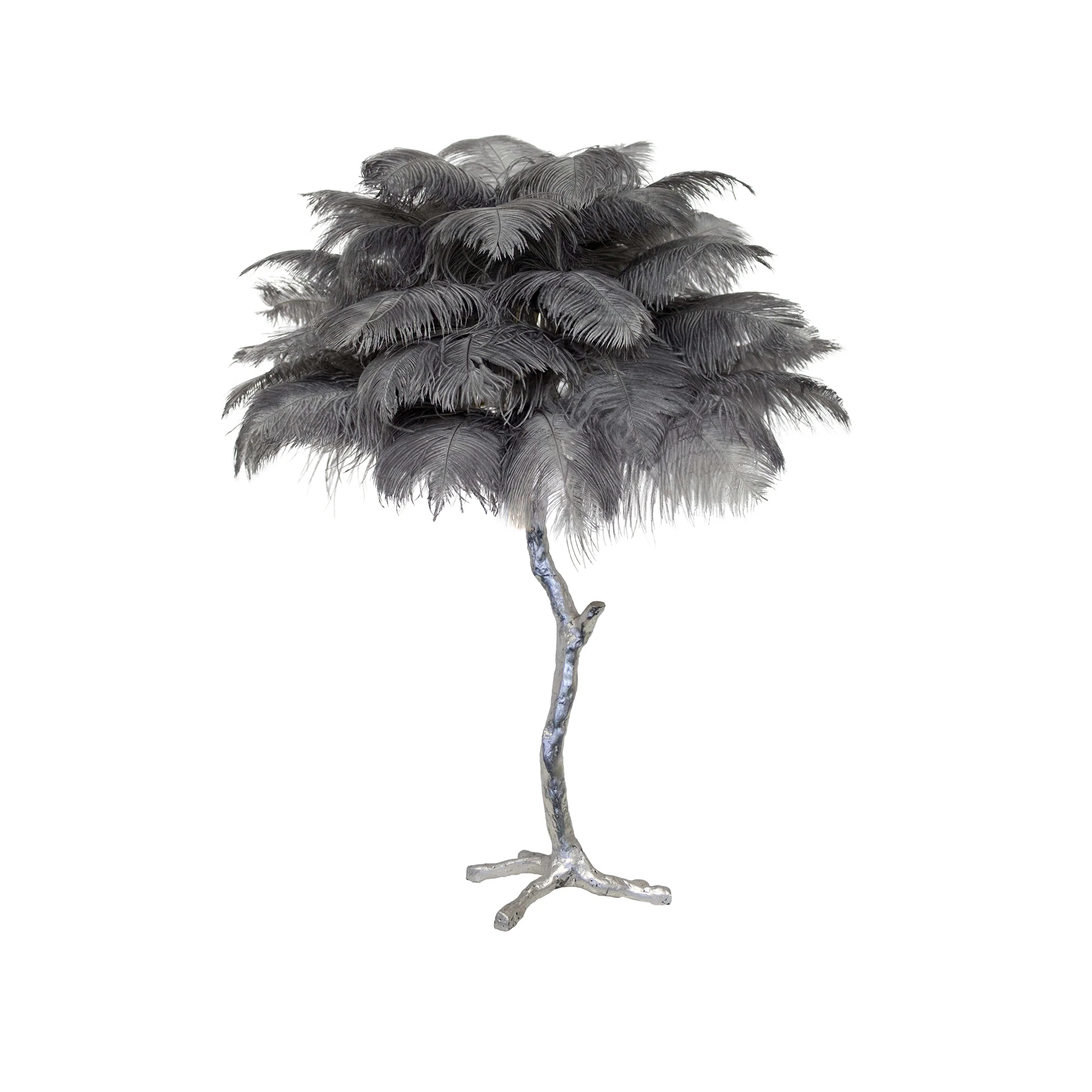 Настольный светильник Ostrich Feather - серебряный, темно-розовый