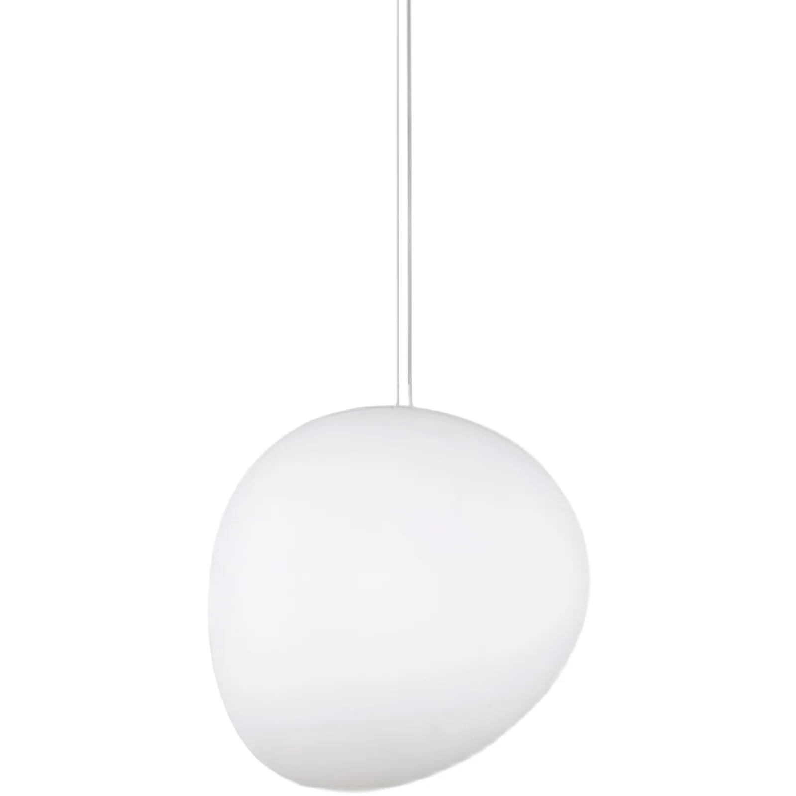 Подвесной светильник Gregg Stone Shape Glass - ∅23см x 16см, белый, теплый свет