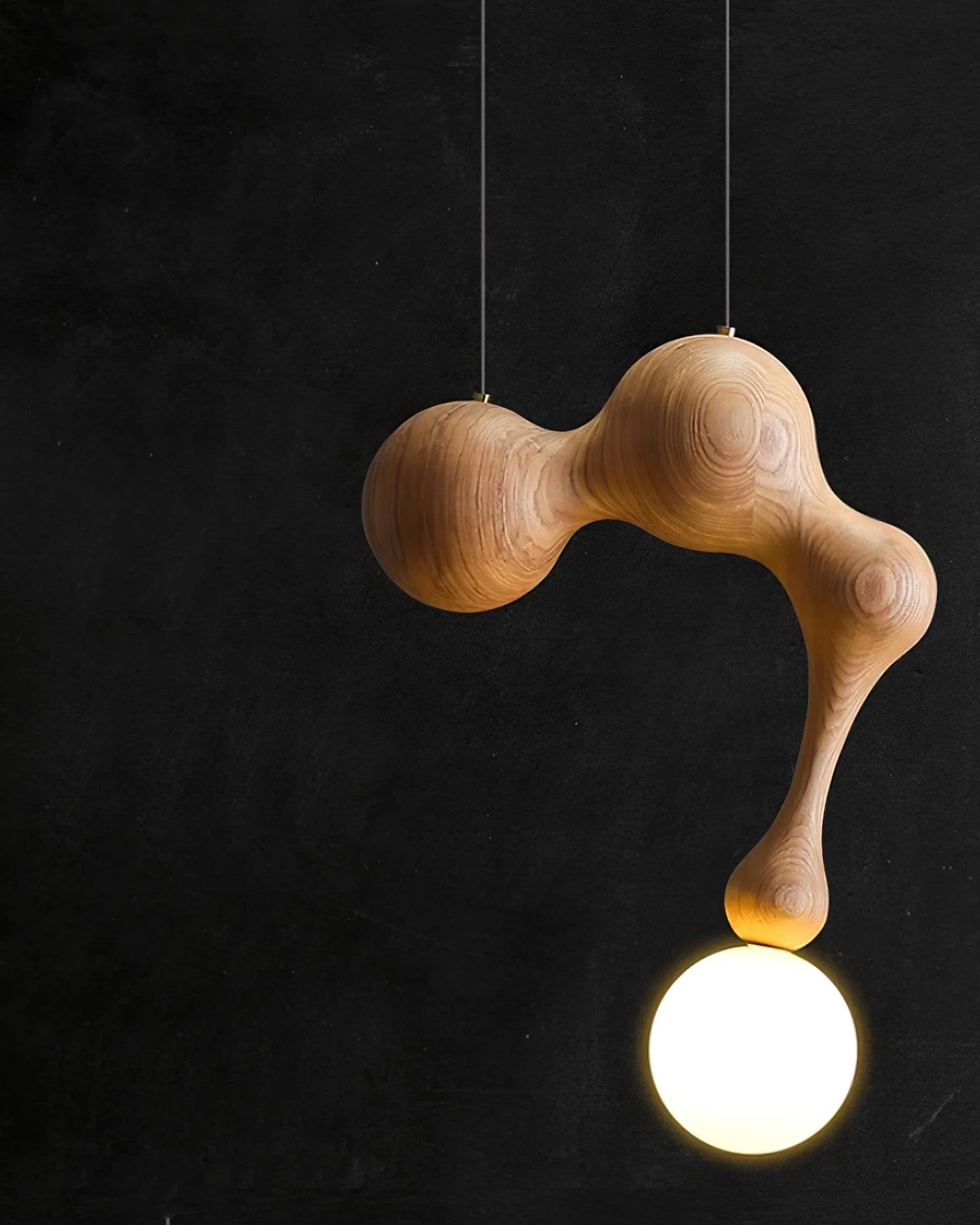 Подвесной светильник Jenna Wooden - модель A+B ∅65см x 150см, дерево