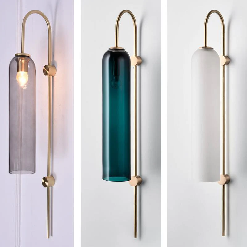 Настенный светильник Modern Glass - 19см x 80см, золотой, прозрачный