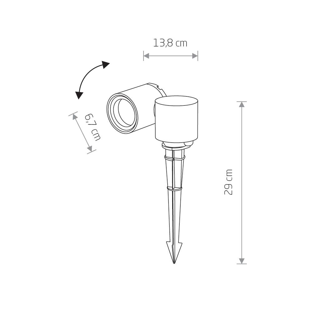 Ландшафтный светильник Nowodvorski Tubings M IP54 GU10 10W 8161