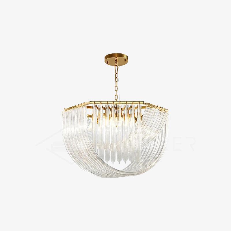 Люстра Trevi Murano - ∅20см x 40см, золотой, прозрачный