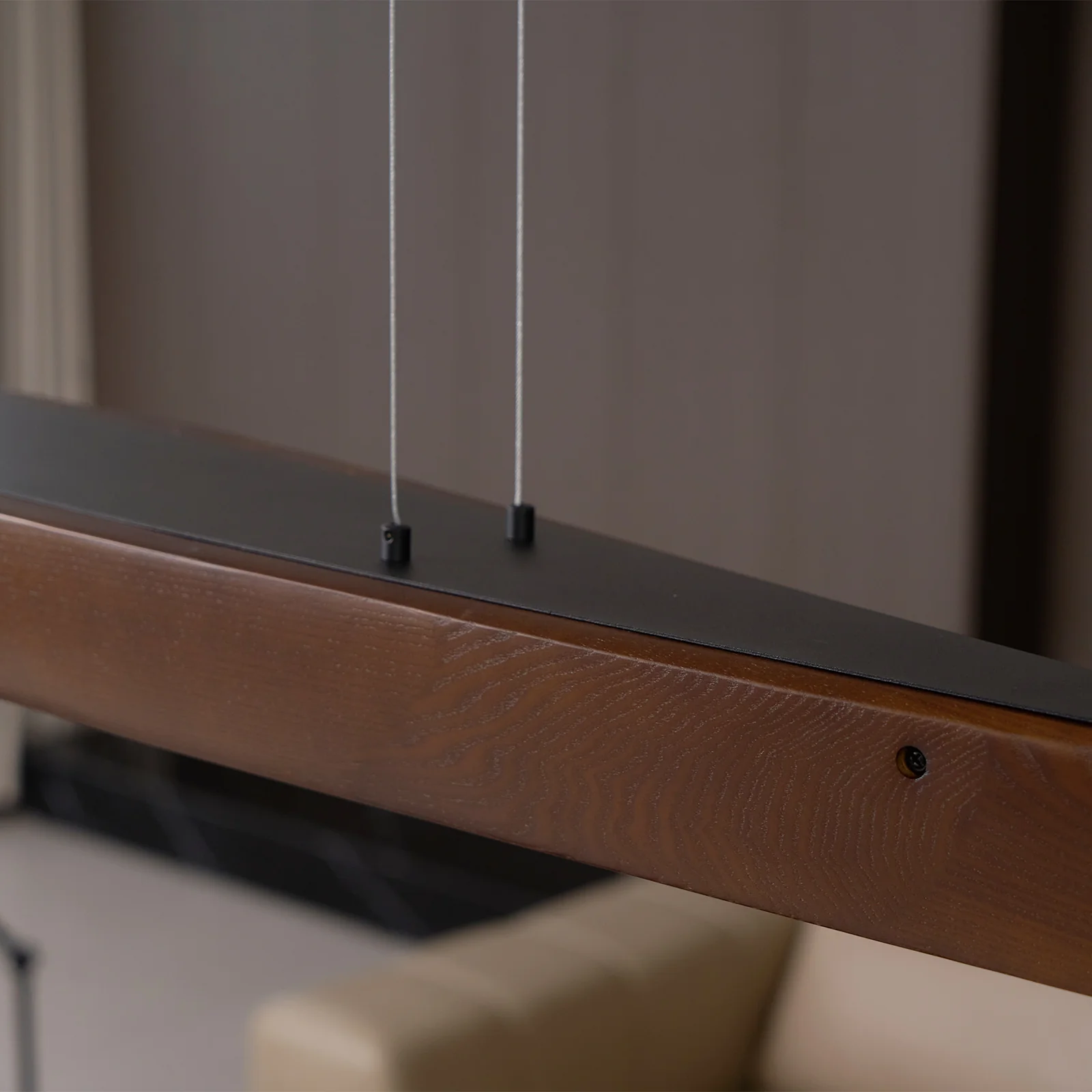 Подвесной светильник Horizon Linear Wood - 148см x 19см x 8см, дерево, теплый свет