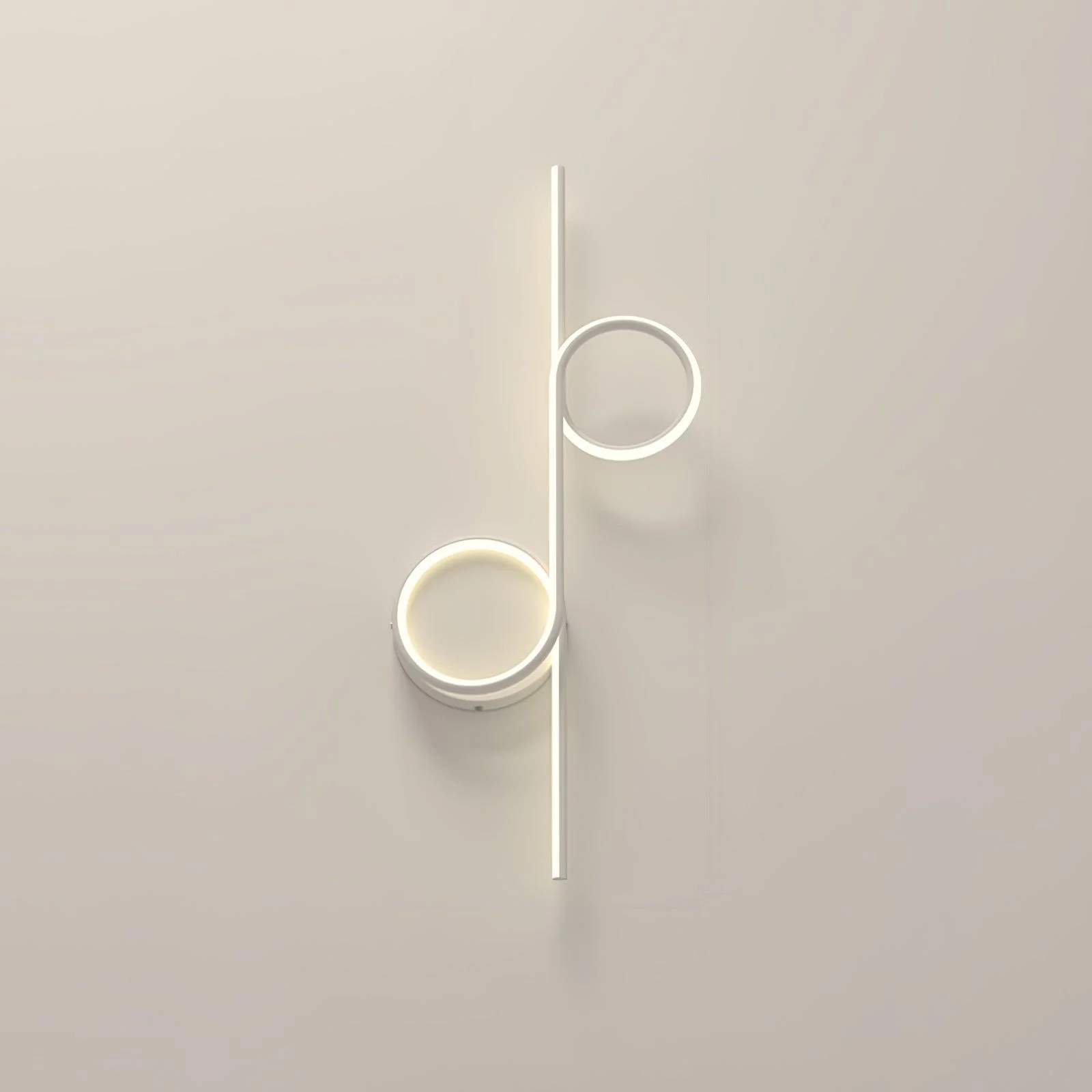 Rhythmic Line Wall Light - 1 ring ∅ 23.6″ x H 7.1″ / Dia 60cm x H 18cm Set of 2 / Black / Three-Color Changing Light