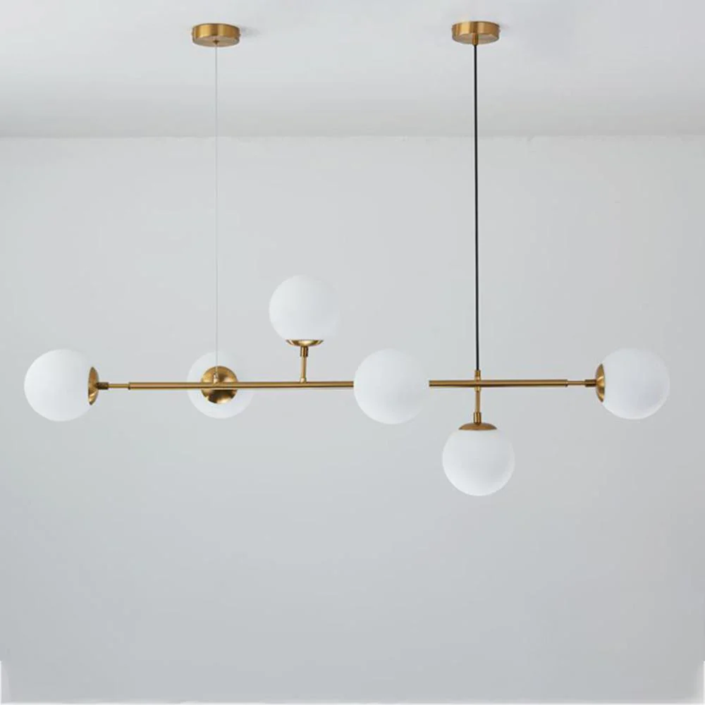 Люстра Orb - 120см х 45см, черный, янтарь