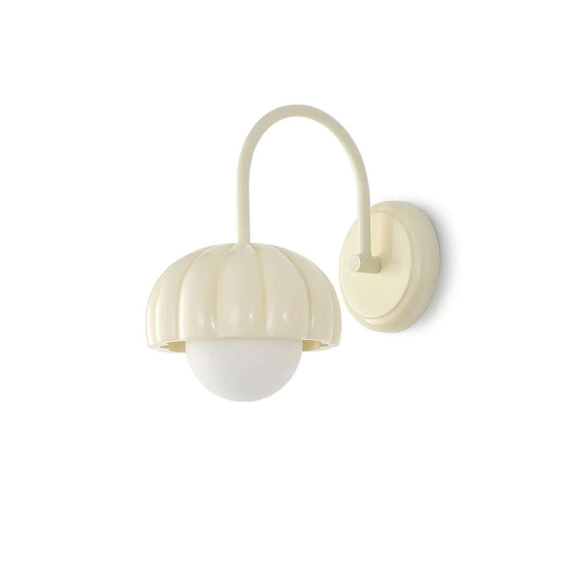 Настенный светильник Creamy Pumpkin - ∅17см x 27см, кремовый