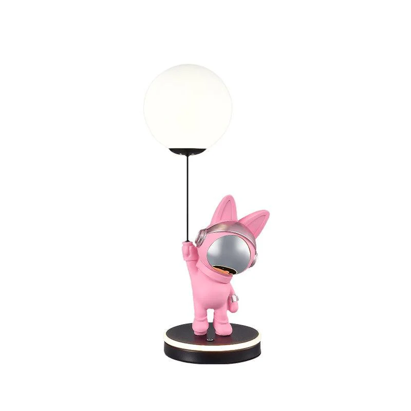 Astronaut and Planet Lamp - Model B Silver / AU plug / Warm Light