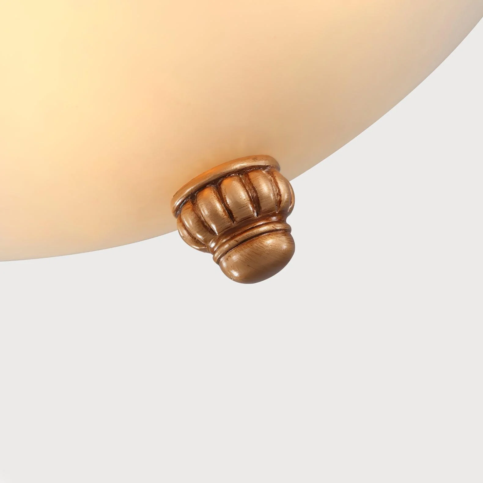 Потолочный светильник Deltana Resin Recessed- ∅38см x 20см, медь, холодный свет
