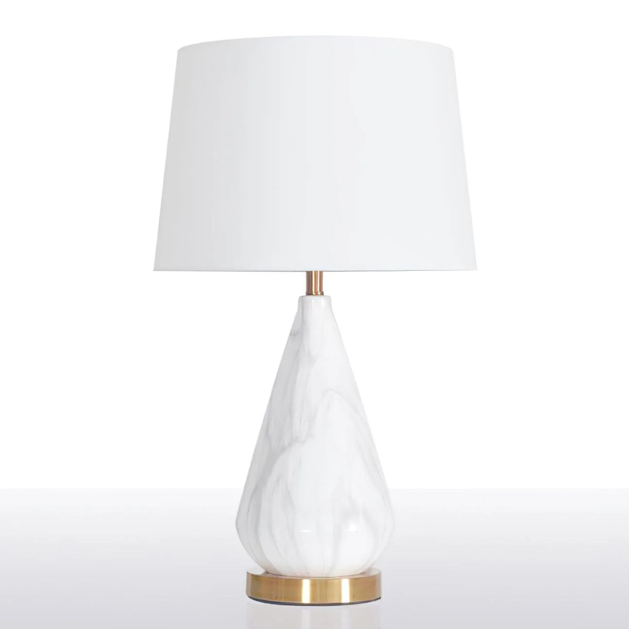 Marble Diamond Table Lamp - ∅ 13.8″ x H 24.8″ / Dia 35cm x H 63cm / Black / US plug