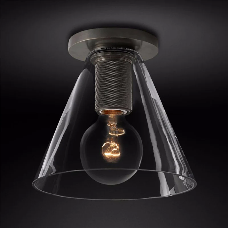 Потолочный светильник Simple Style Flush Mount - ∅12см x 18см, латунь