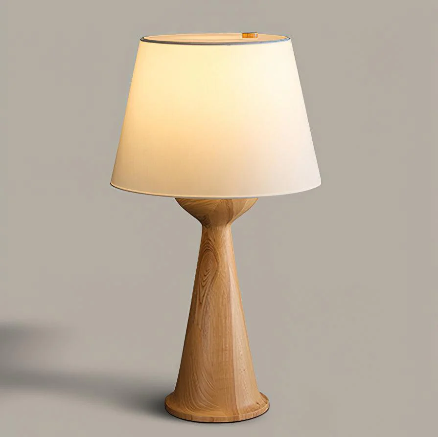 Настольный светильник Hourglass Wood - ∅41см x 74см, орех