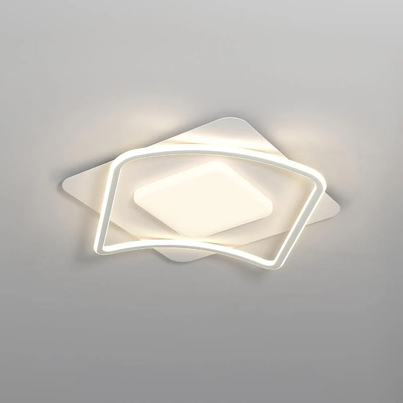 Потолочный светильник Minimalist Geometry LED - ∅50см x 10см, белый, черный, холодный свет