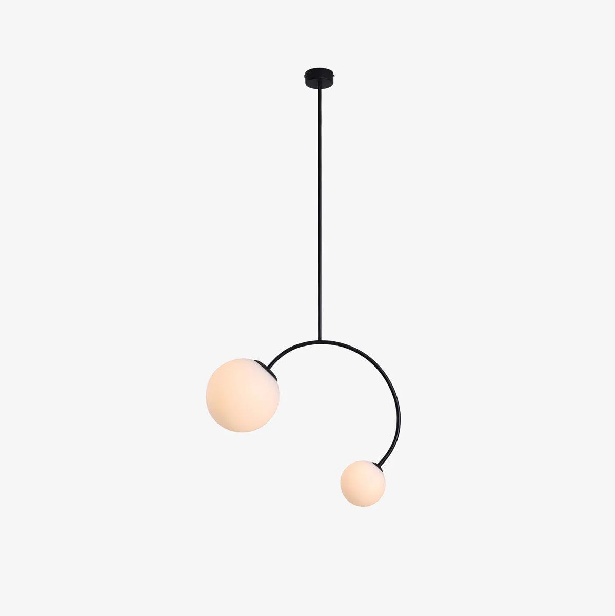Подвесной светильник Balance Glass - ∅34см x 28см, золотой, белый, стекло