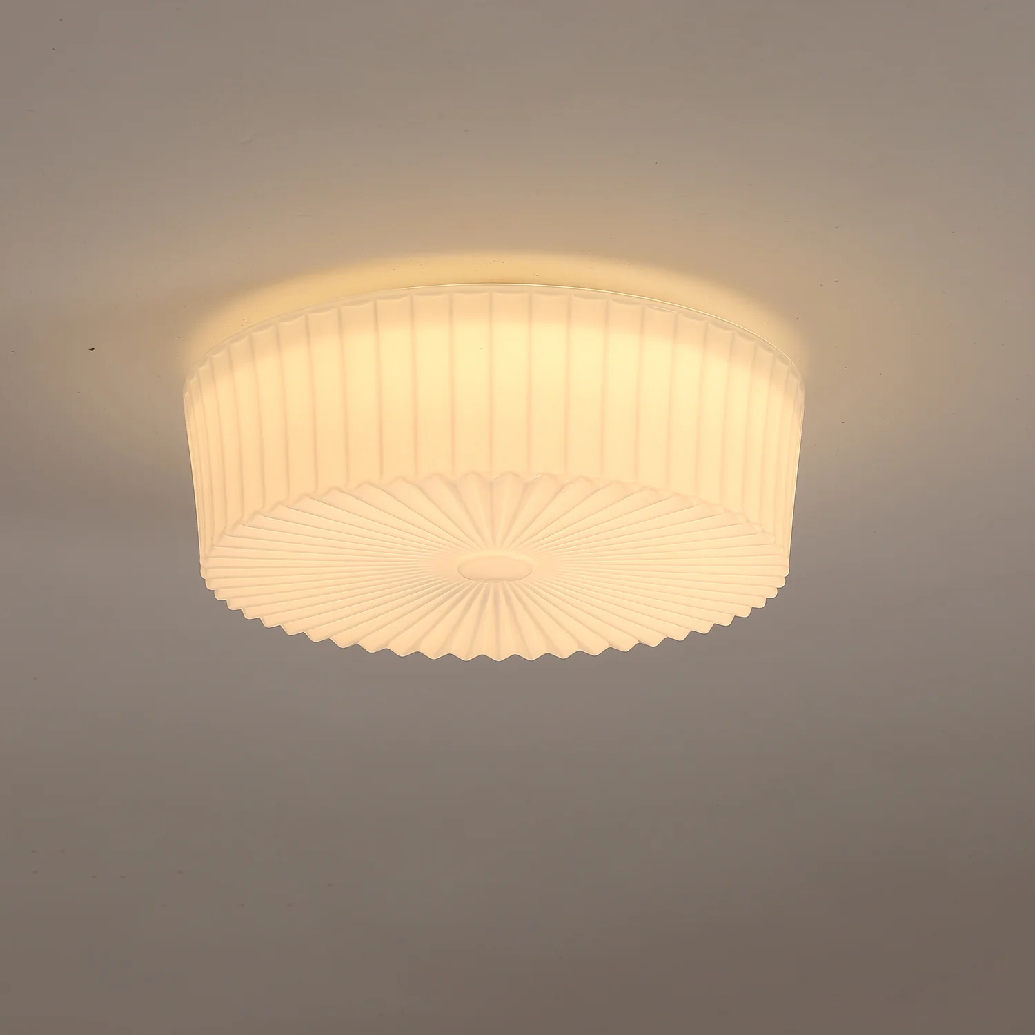 Потолочный светильник Lume Glass - ∅25см x 8см, белый, холодный свет