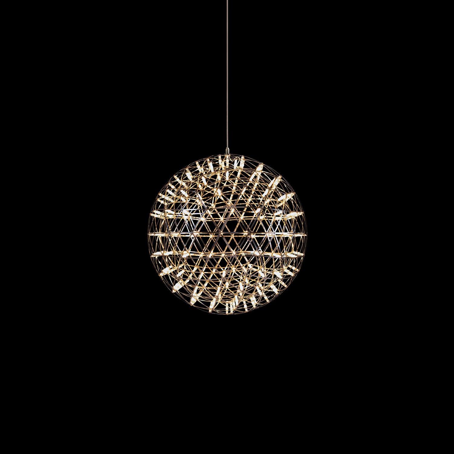 Подвесной светильник Silver Spark Ball - 18 плафонов ∅30см x 30см, серебряный, теплый свет, диммер