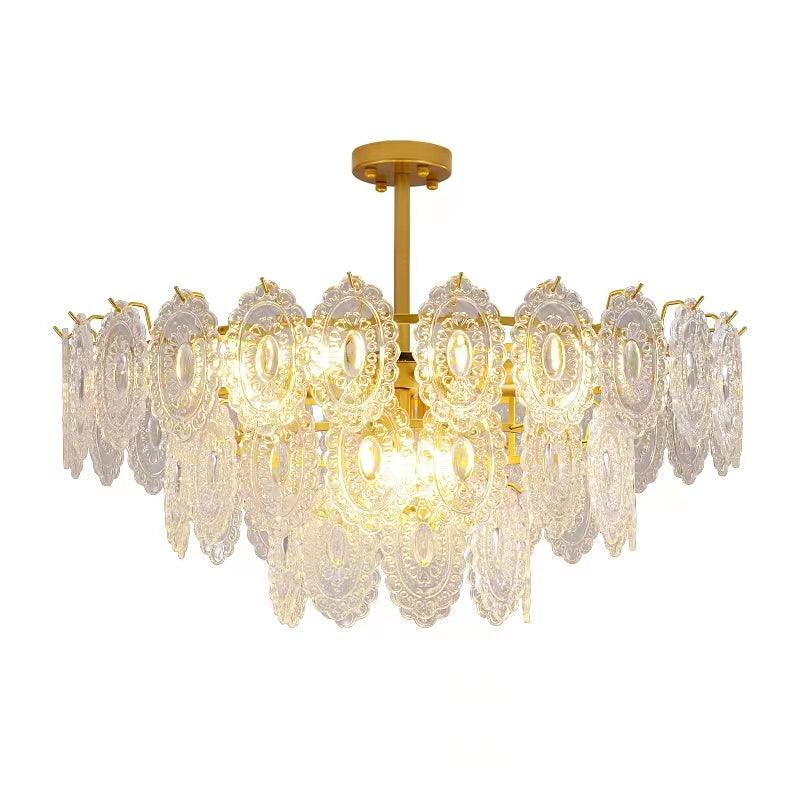 Люстра Wave Glass - ∅40см x 25см, золотой, прозрачный