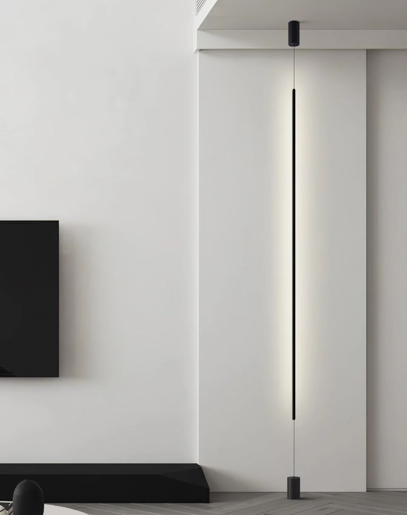 Подвесной светильник Slim line Cabinet - ∅2см x 95см, черный, теплый свет