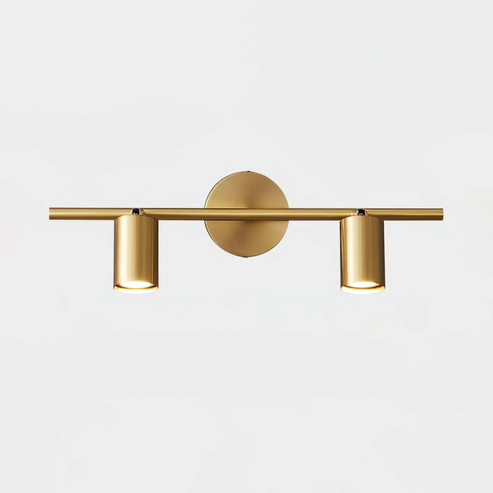 Rotatable Spotlight Wall Light - 2 heads Set of 2 / Black brushed gold