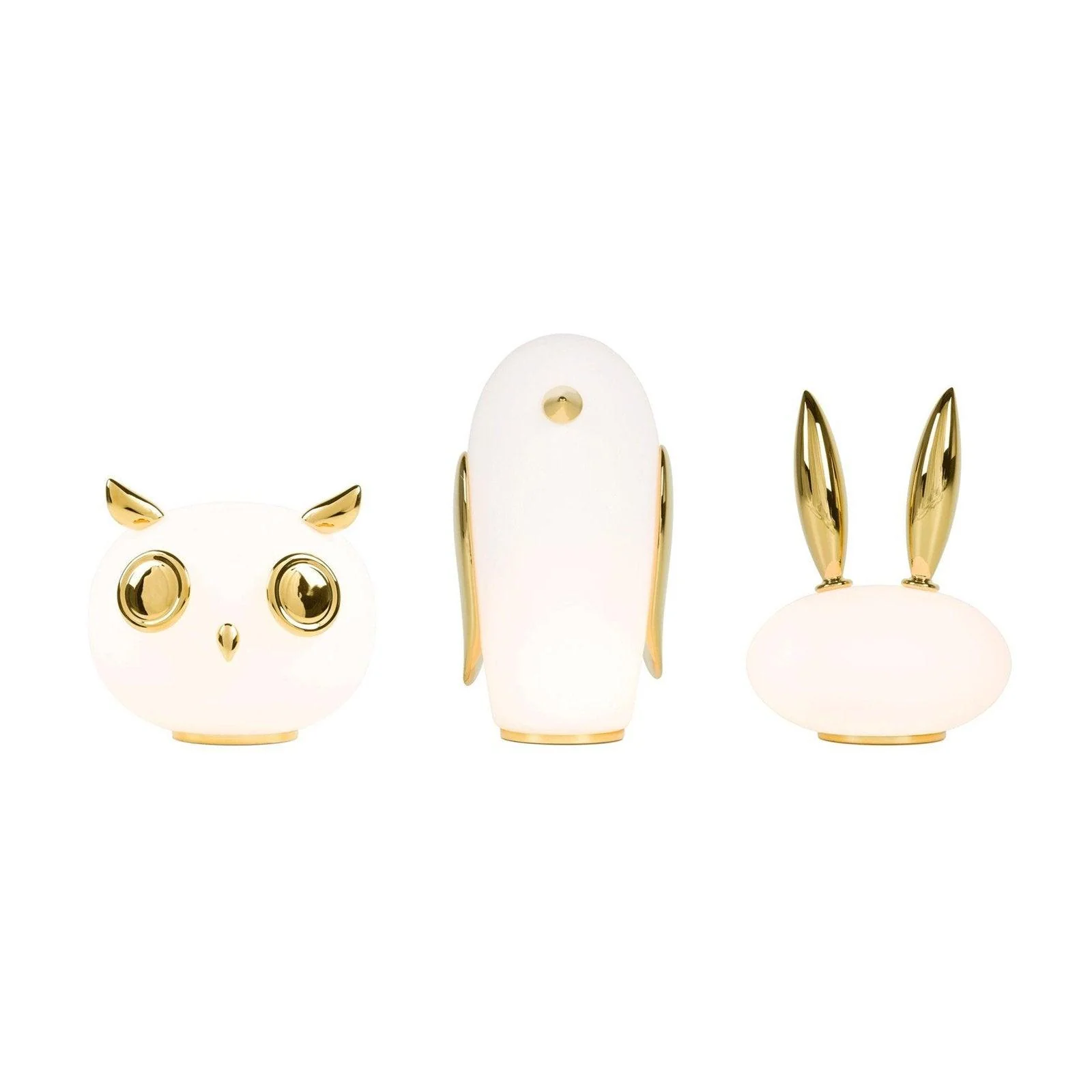 Pet Desk Light - Rabbit: ∅ 8.3″ x H 10.6″ / Dia 21cm x H 27cm / Gold+White / UK plug