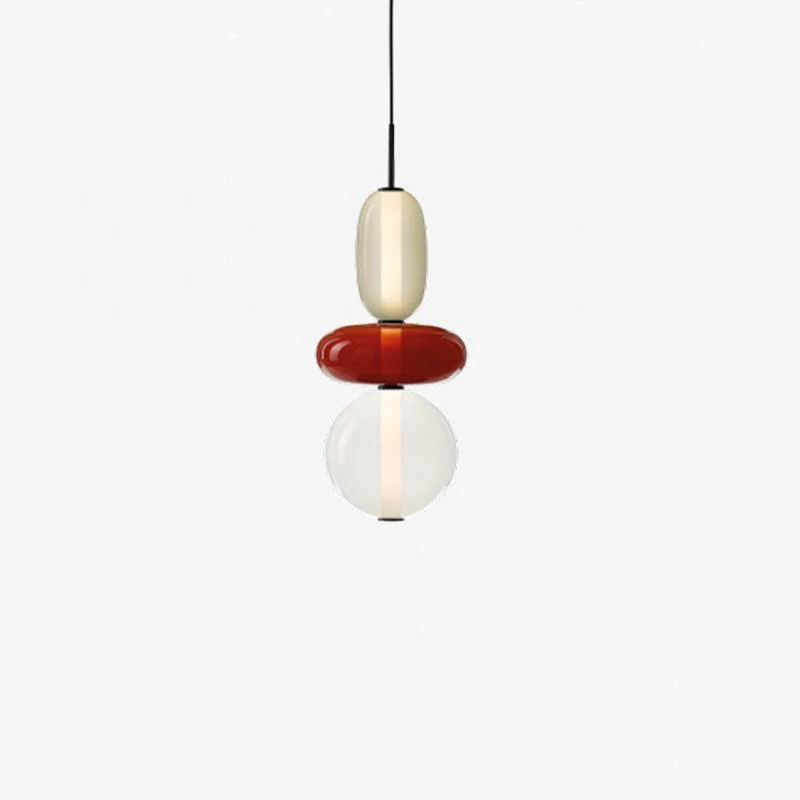 Подвесной светильник Candied Glass - модель B, ∅16см x 55см, зеленый, теплый свет, диммер